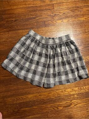 Free People Black and White Textured Waistband skirt